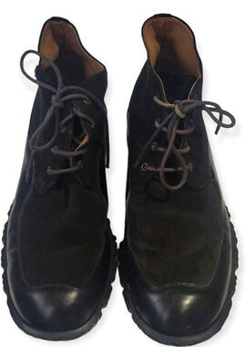 Gianfranco Ferre Black Men Shoes Size 42 Made in Italy